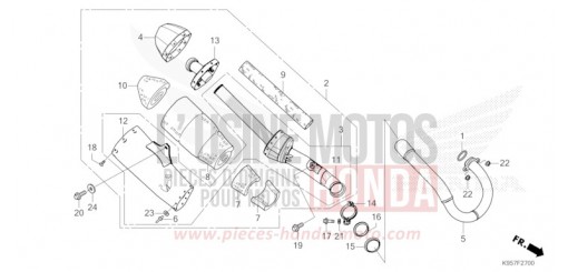 EXHAUST MUFFLER CRF250RS de 2025